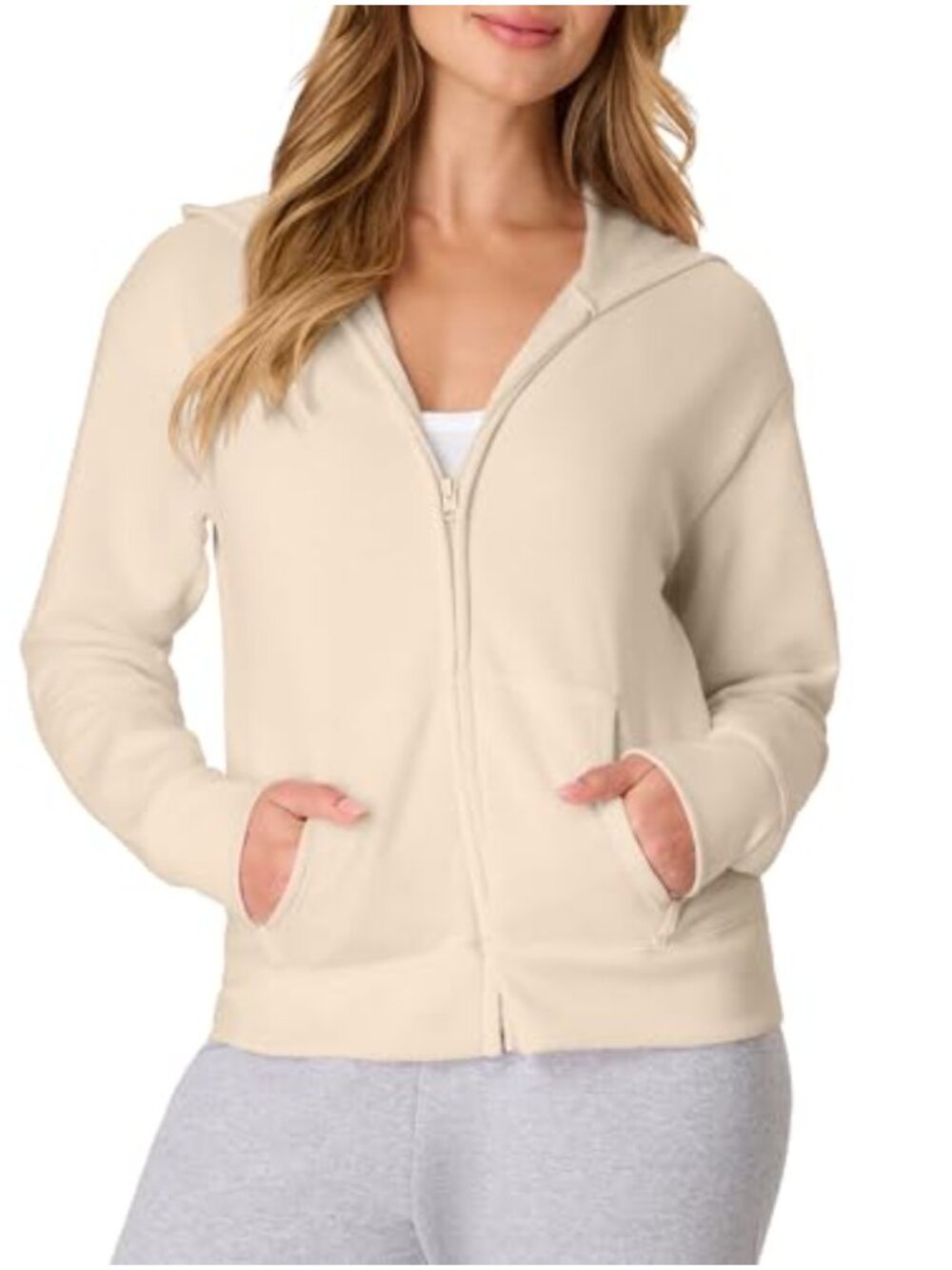 Hanes EcoSmart Fleece Full-Zip Hoodie Women's Hooded Sweatshirt with Pockets